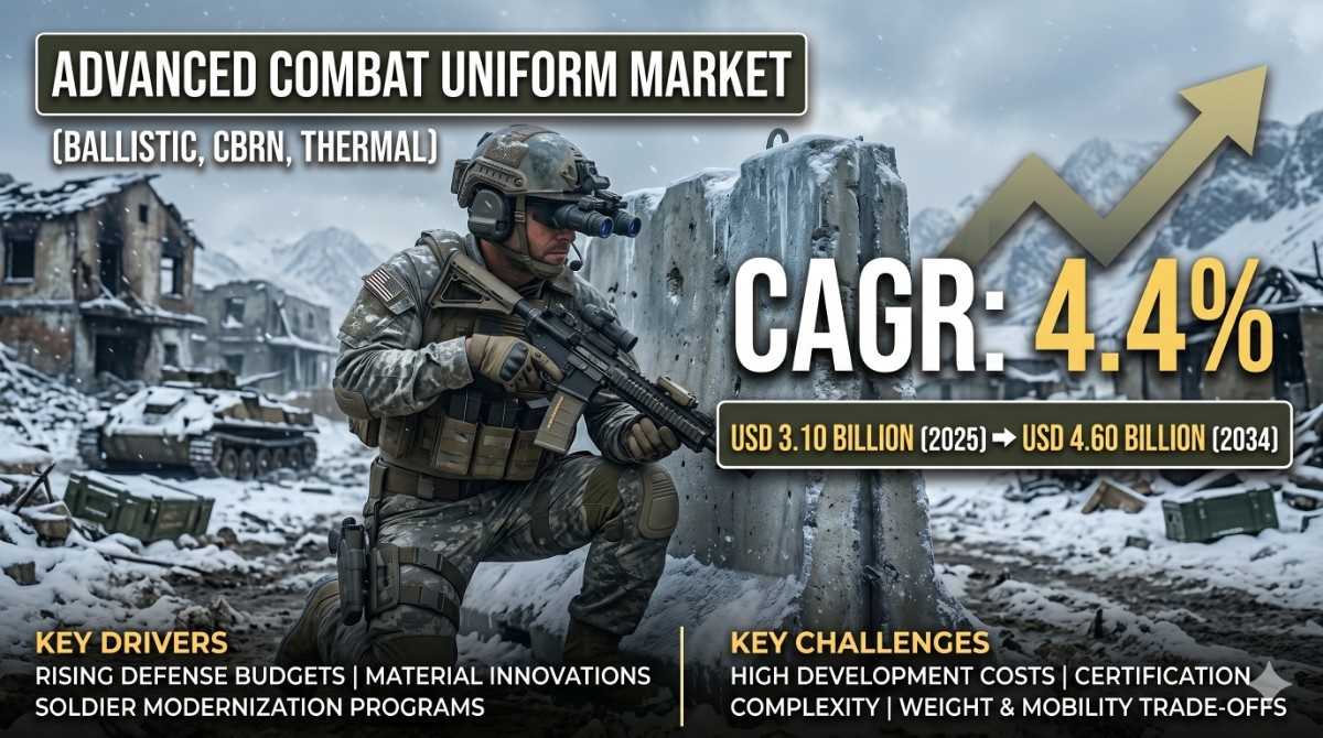 Advanced Combat Uniform (Ballistic, CBRN, Thermal) Market Growth Analysis, Dynamics, Key Players And Innovations, Outlook And Forecast 2026-2034