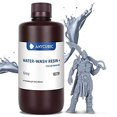 ANYCUBIC Upgraded Water Washable 3D Printer Resin - High Precision And Low Shrinkage For Superior 8K Capable Printing