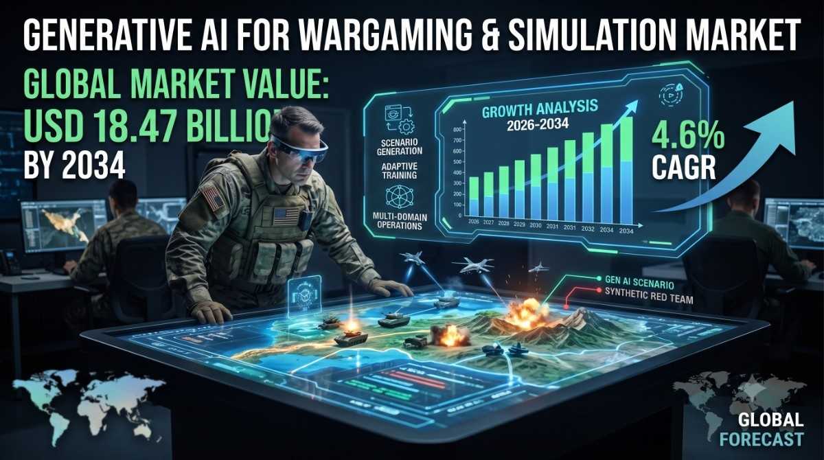 Generative AI For Wargaming & Simulation Market Growth Analysis, Dynamics, Key Players And Innovations, Outlook And Forecast 2026-2034