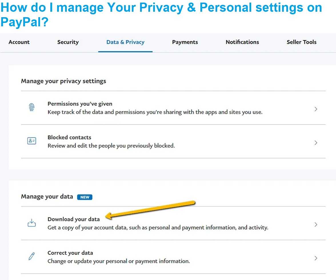 How Do I Manage My Privacy & Personal Settings On PayPal?