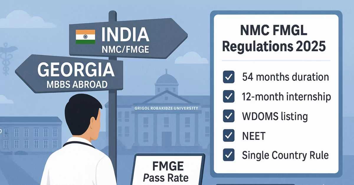 NMC Guidelines For MBBS In Georgia In 2025: A Clear Overview For Indian Students
