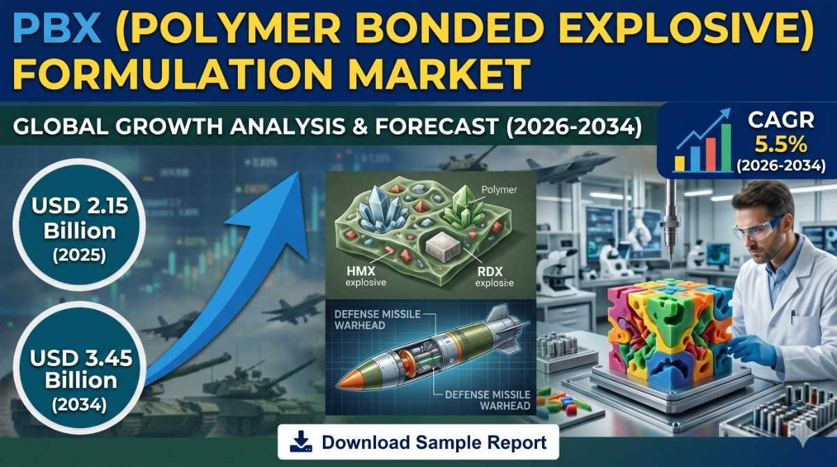 PBX (Polymer Bonded Explosive) Formulation Market Growth Analysis, Dynamics, Key Players And Innovations, Outlook And Forecast 2026-2034