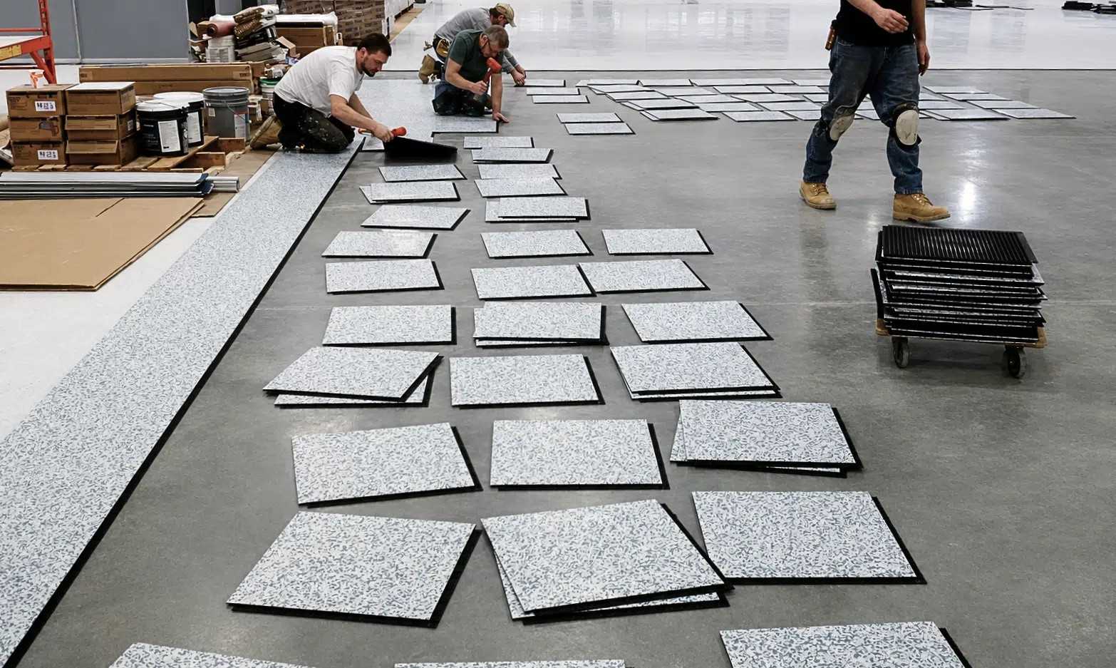 Replacing An ESD Floor Without Stopping Production