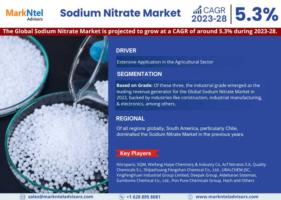 Sodium Nitrate Market Set For Explosive Growth With 5.3% CAGR By 2028