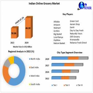Indian Online Grocery Market Growth, Industry Trend, Sales Revenue, Size By Regional Forecast To 2029