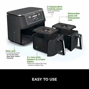 The Ninja Foodi MAX Dual Zone Digital Air Fryer: Culinary Marvel With 2 Drawers And 6 Functions