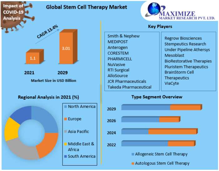 Stem Cell Therapy Market:Segments By Region, Growth, Price, Sales And Revenues Of Manufacturers Forecast Till 2022-2029