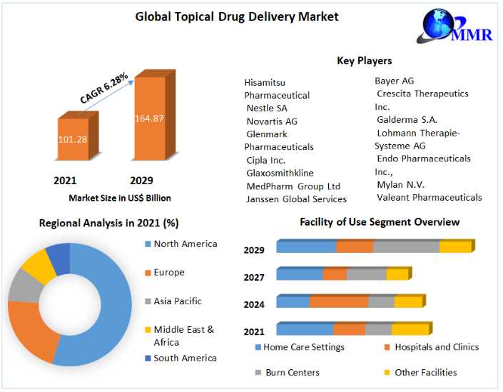 Topical Drug Delivery Market:2022 Report Reviews On Key Manufacturers, Regional Markets, Application And Segmentation By 2022-2029