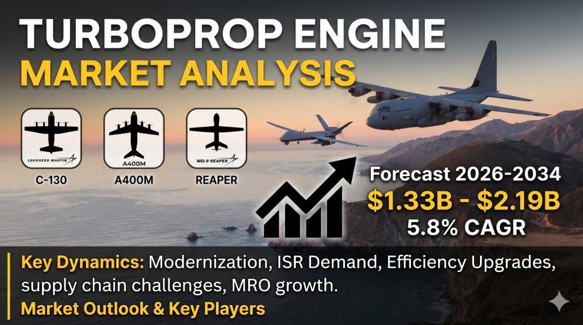 Turboprop Engine (C-130, A400M, Reaper) Market Growth Analysis, Dynamics, Key Players And Innovations, Outlook And Forecast 2026-2034